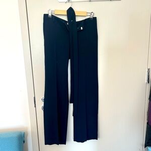 Banana Republic Navy slacks (soft lining), size 0P with matching fabric belt